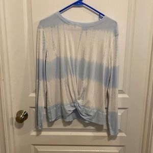 Justice blue tie dye top
